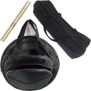 Kit Capa Para Pratos Bateria + Baquetas + Capa De Ferragens
