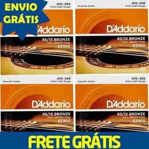Kit 4 Encordoamento D`Addario Violão Aço Ez900