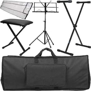 Kit Capa Para Teclado Com Banqueta Suporte Cobertura Etc.