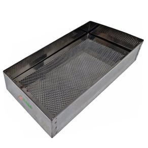 Escorredor Fritura Batata Pastel Aço Inox Brilhante 20x40cm