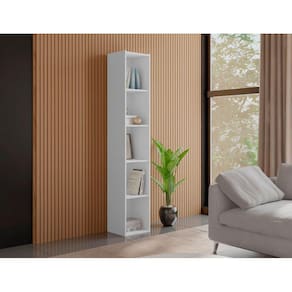 Livreiro Janaina com 4 Prateleiras Branco - AJL Móveis
