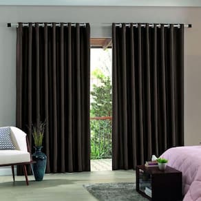 Cortina Bella Janela Corta Luz Blend 260x170 Cm Cacau