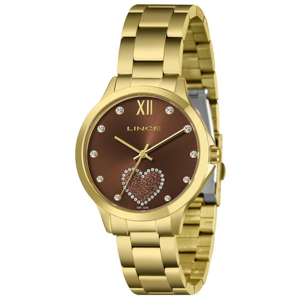 Relógio Lince Feminino Ref: Lrg4808L40 N3Kx Coração Dourado