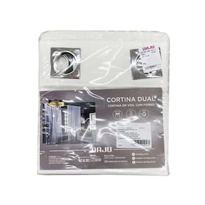 Cortina Daju Dual Voil Com Forro 420x230 cm Branco