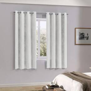 Cortina Bella Janela Pratika Glam Slim 260x170 Cm Branco
