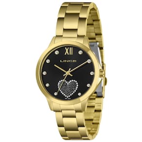 Relógio Lince Feminino Ref: Lrg4808L40 P3Kx Coração Dourado