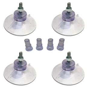 Kit 4 Ventosas De 40Mm 4 Cm Pvc C/Parafuso,Porca E Selante