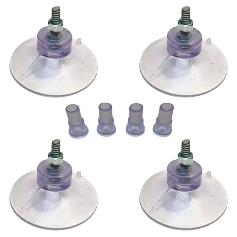 Kit 4 Ventosas de 40mm (4 cm) PVC C/Parafuso,Porca E Selante