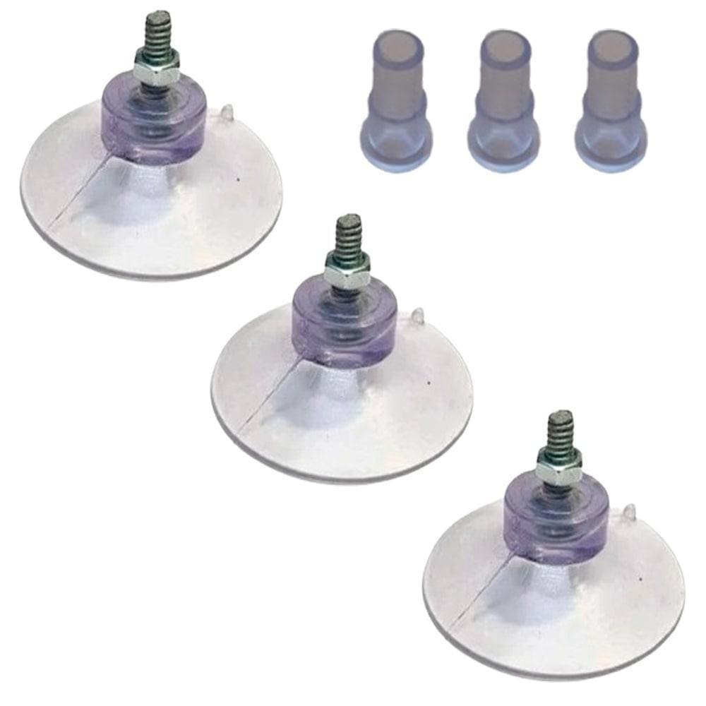 Kit 3 Ventosas De 40Mm 4 Cm Pvc C/Parafuso,Porca E Selante