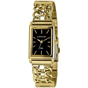 Relógio Lince Feminino Ref: Lqg4798l23 P1kx Retangular Bracelete Dourado