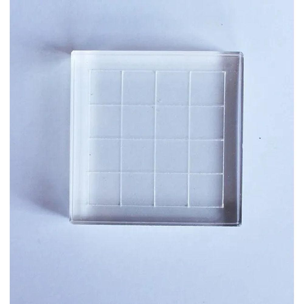 Base para Carimbo Acrílica 5X5cm com Grade - Lilipop