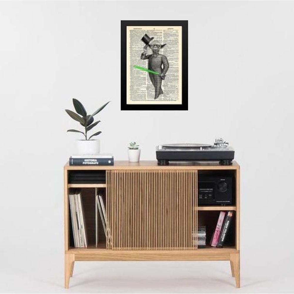 Quadro Decorativo Vintage Yoda 45X34Cm