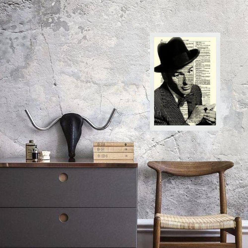 Quadro Vintage Frank Sinatra 33X24Cm
