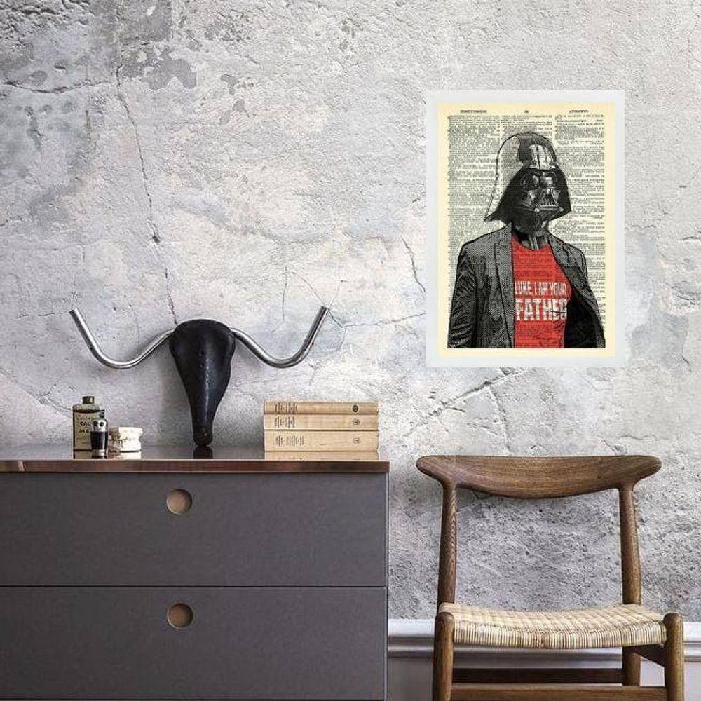 Quadro Vintage Darth - Your Father 24X18Cm