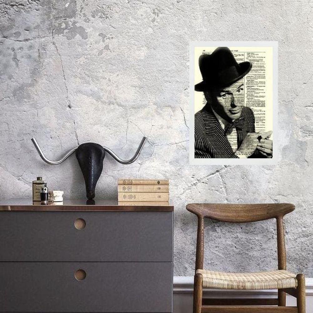 Quadro Vintage Frank Sinatra 33X24Cm