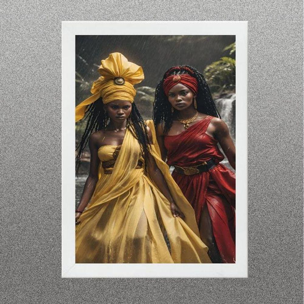 Quadro Orixás - Oxum E Iansã 33X24Cm