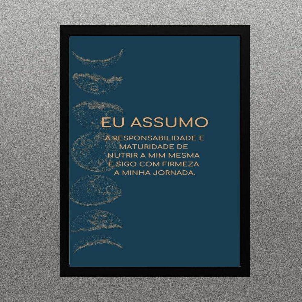 Quadro Lei Da Atração - Assumo Responsabilidade 24X18Cm