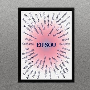 Quadro Lei Da Atração - Afirmações Eu Sou 24X18Cm