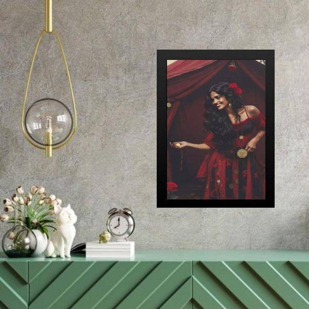 Quadro Umbanda Pombagira Cigana 33X24Cm