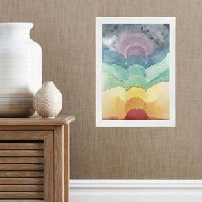 Quadro Decorativo Chakras - Aquarela 24X18Cm - Com Vidro