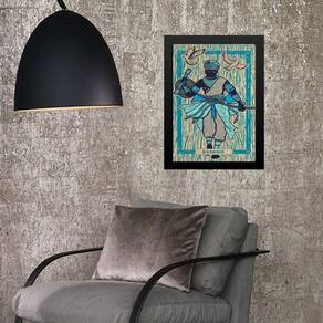 Quadro Decorativo Orixá Oxagiã 45X34Cm - Com Vidro