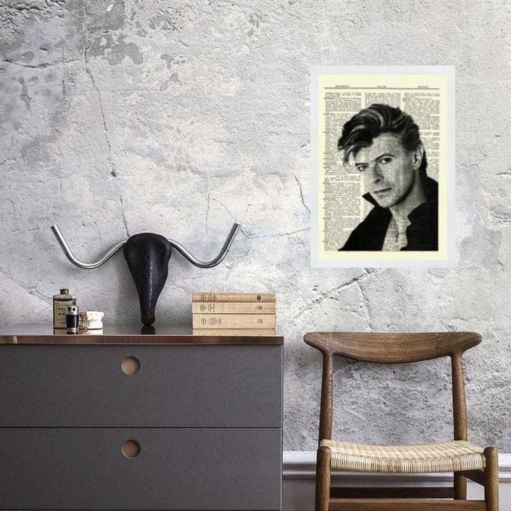 Quadro Vintage David Bowie 33X24Cm
