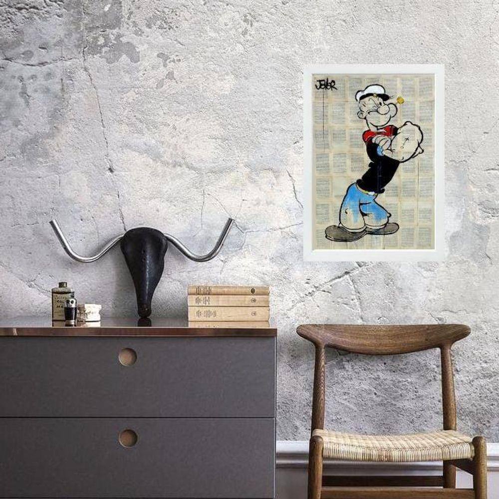 Quadro Decorativo Vintage Popeye 24X18Cm