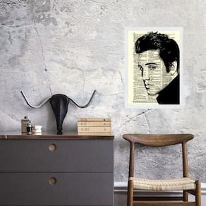 Quadro Vintage Elvis Presley 33X24Cm - Com Vidro