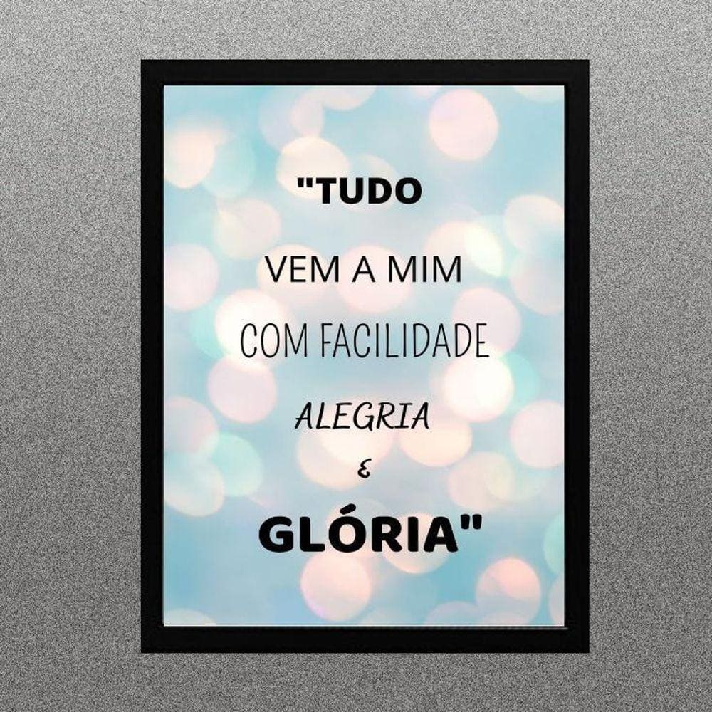 Quadro Lei Da Atração - Tudo Vem A Mim 45X34Cm - Com Vidro