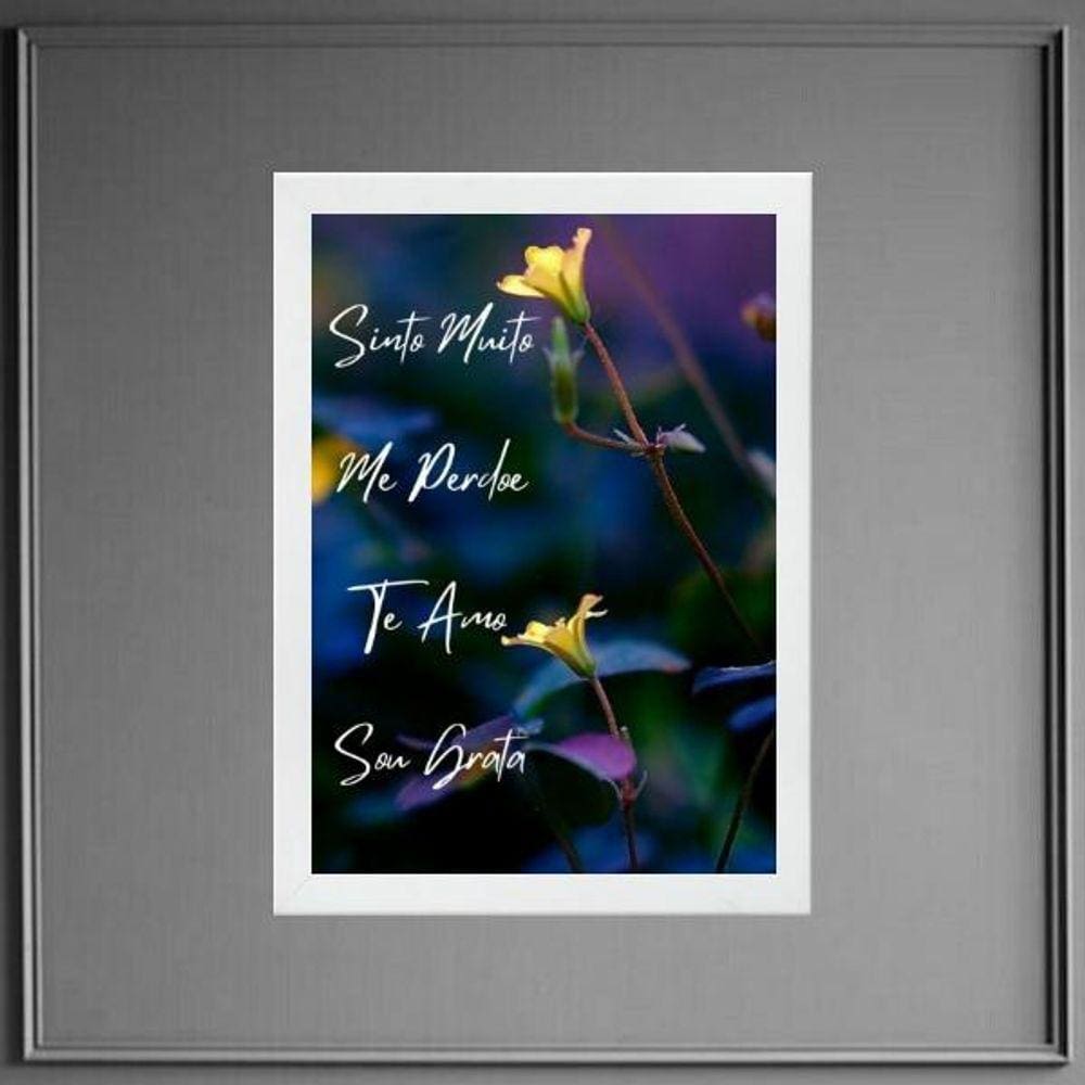 Quadro Ho`Oponopono - Mantra Mágico 33X24Cm - Com Vidro