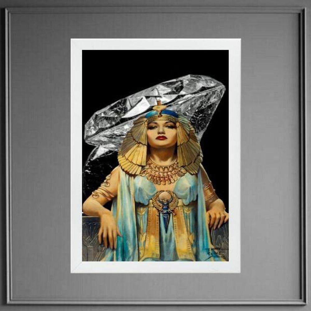 Quadro Arquétipo Cleópatra Com Diamante 45X34Cm - Com Vidro