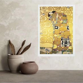 Quadro Gustavo Klimt - O Abraço 45X34Cm - Com Vidro