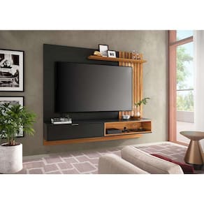 painel para tv até 65 polegadas tocantis com led 1 pt preto e noce