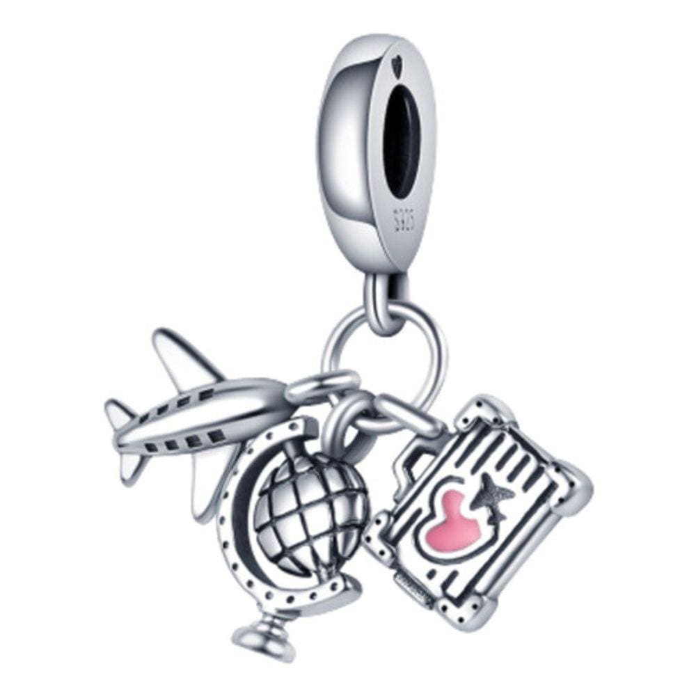 Berloque Pingente Viagem Love Globo 925