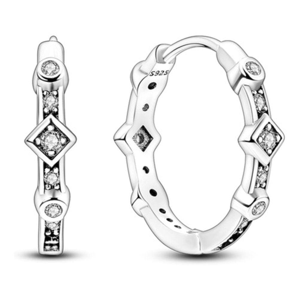 Brinco Zircônia Argola Prata 925