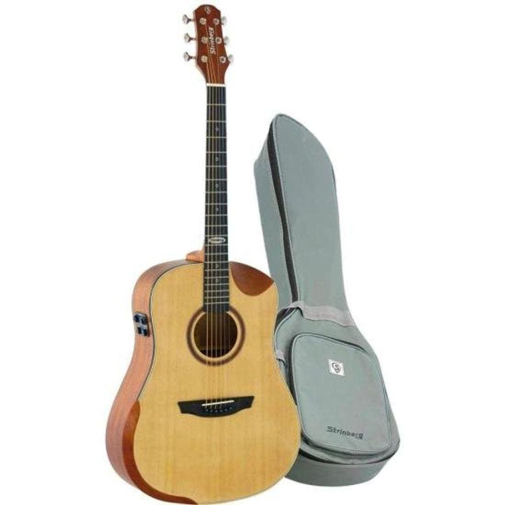 Violão Strinberg SD301HCR Folk Eletroacústico Natural Satin Com Bag [F002]