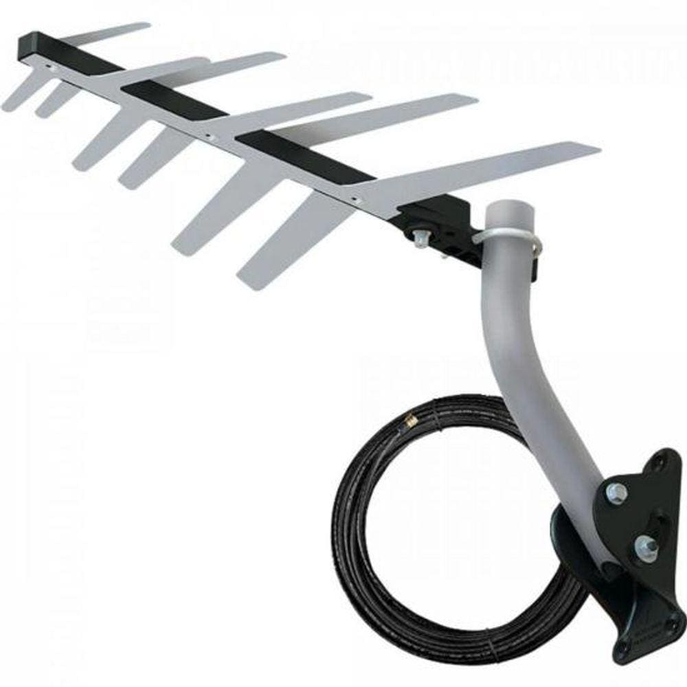 Antena Externa TV 2 em 1 UHF/HD Com Cabo FULL HD DTV1500 Aquário [F002]