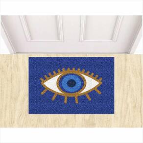Tapete Capacho 60x40 cm Olho Grego Decorativo Home Lar porta apartamento casa boas energias.