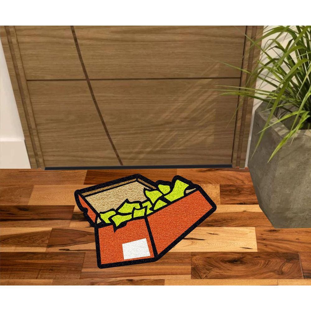 Tapete Vinil Caixa De Dolar No Formato Laranja.