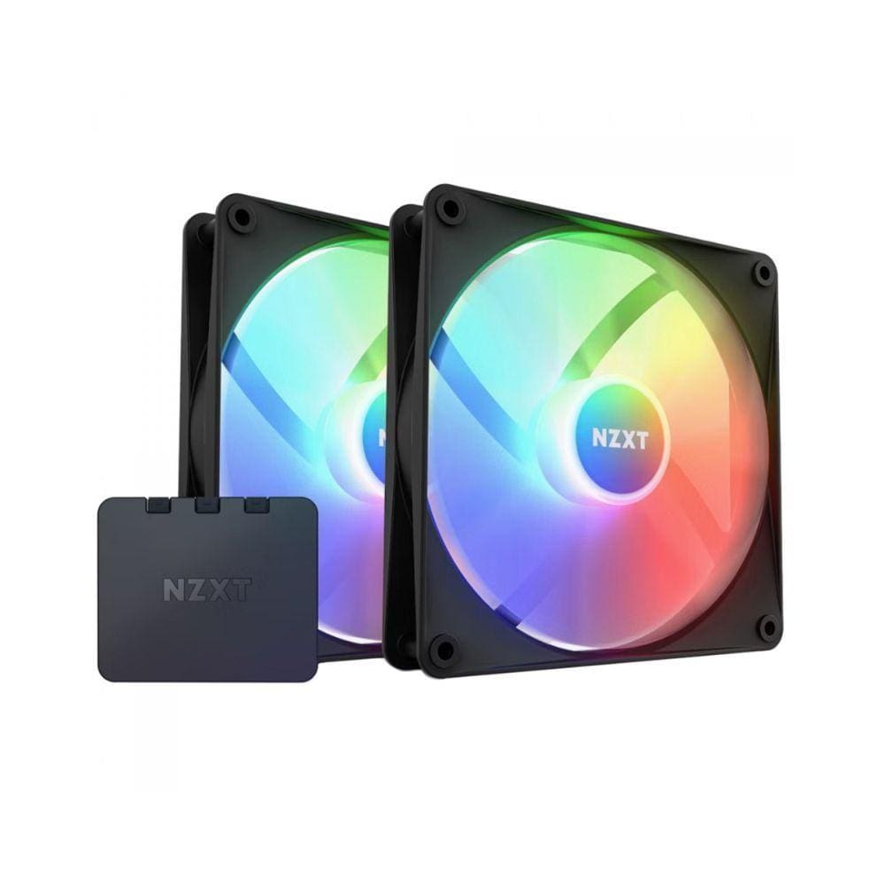 Kit Fan Com 2 Unidades NZXT F140 RGB Core, 140mm, Black, RF-