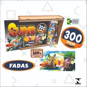 Quebra Cabeça Super Fadas 300 Peças MDF - Paper Toy