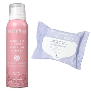 Kit Facial Demaquilante Lenço + Sabonete Mousse Feels Mood