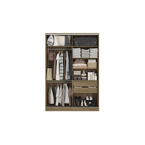Guarda-Roupa Closet 2 Gvts Kappesberg Adapt Nogueira 158cm