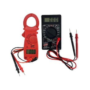 Kit Multímetro Digital Tensão Corrente Diodo Hfe Resistência Md-300 Alicate Volt Amperímetro Va-330 Portátil Instrutherm
