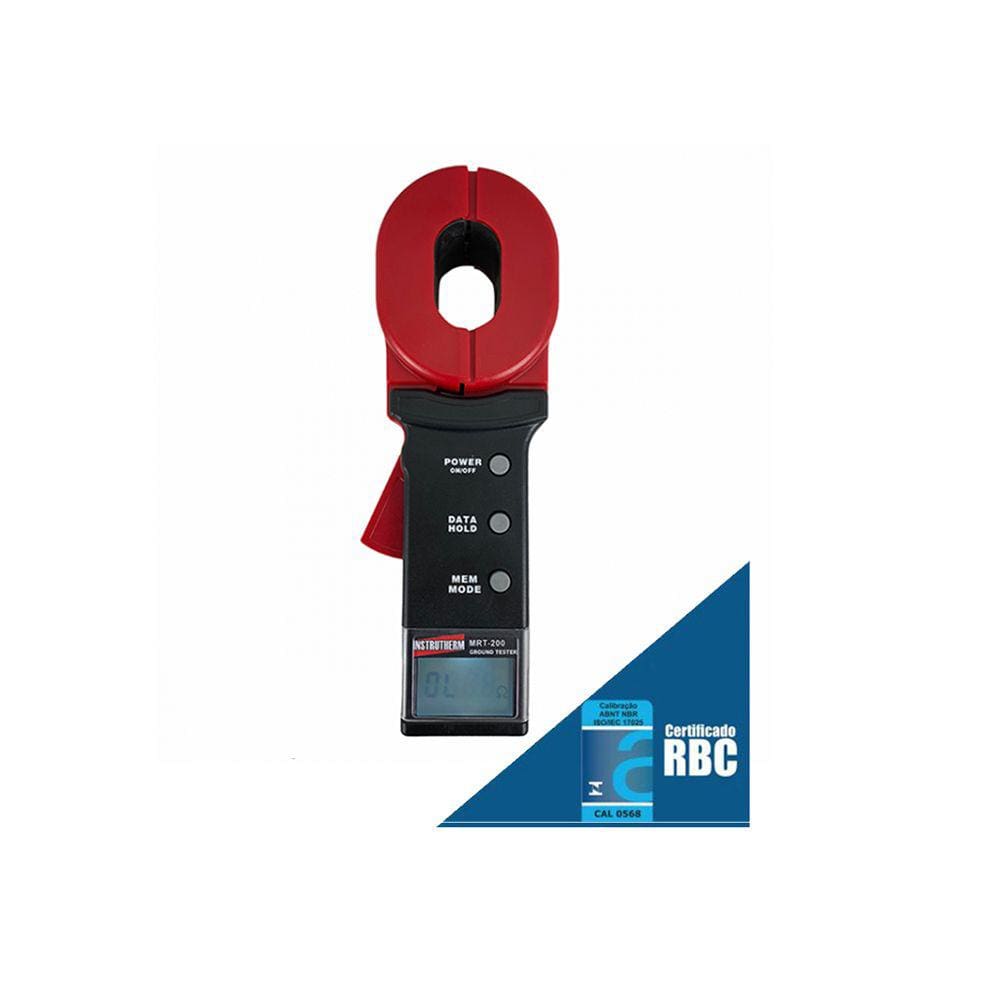 Terrômetro Digital Alicate Resistência Aterramento Loop Hold Mrt-200 Portátil Instrutherm Maleta Certificado Rbc