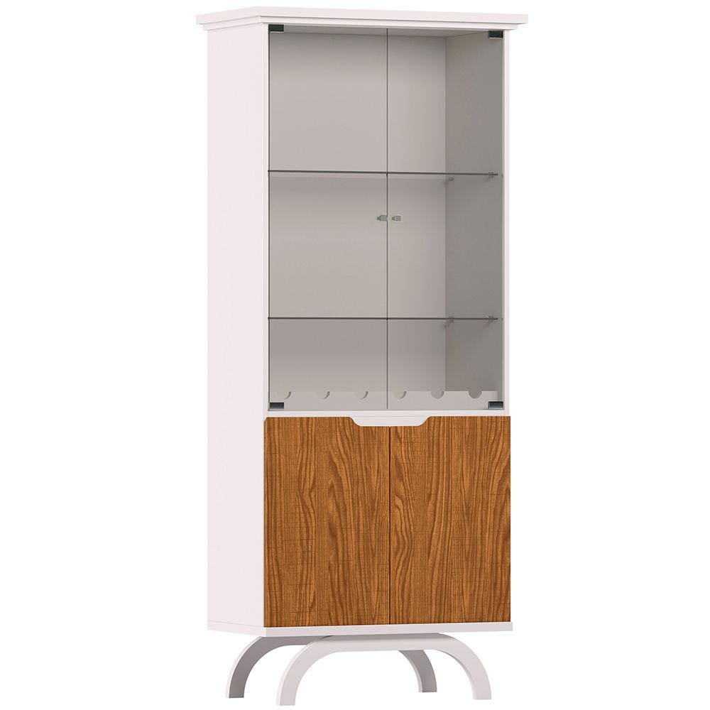 Cristaleira Para Sala de Jantar Bar Adega 4 Portas Vicky N01 Off White Ypê - Lyam Decor