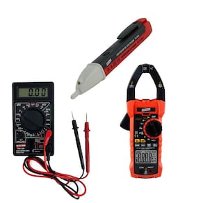 Kit Alicate Volt Amperímetro Corrente Detector Tensão Indicação Visual Portátil Multímetro Digital Hfe Diodo