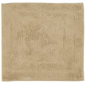 Tapete De Banheiro Algodão Quadrado Vizapi Assam 60X60Cm Bege Stone