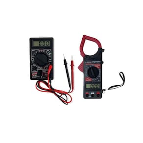 Kit Alicate Volt Amperímetro Continuidade Resistência Va-750 Multímetro Digital Tensão Corrente Md-300 Portátil