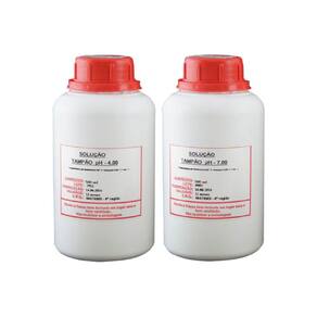 Kit 2 Solução Tampão Neutro 500Ml Ph 4 St-40 E Ph 7 St-70 Utilizada Medidor Ph Instrutherm